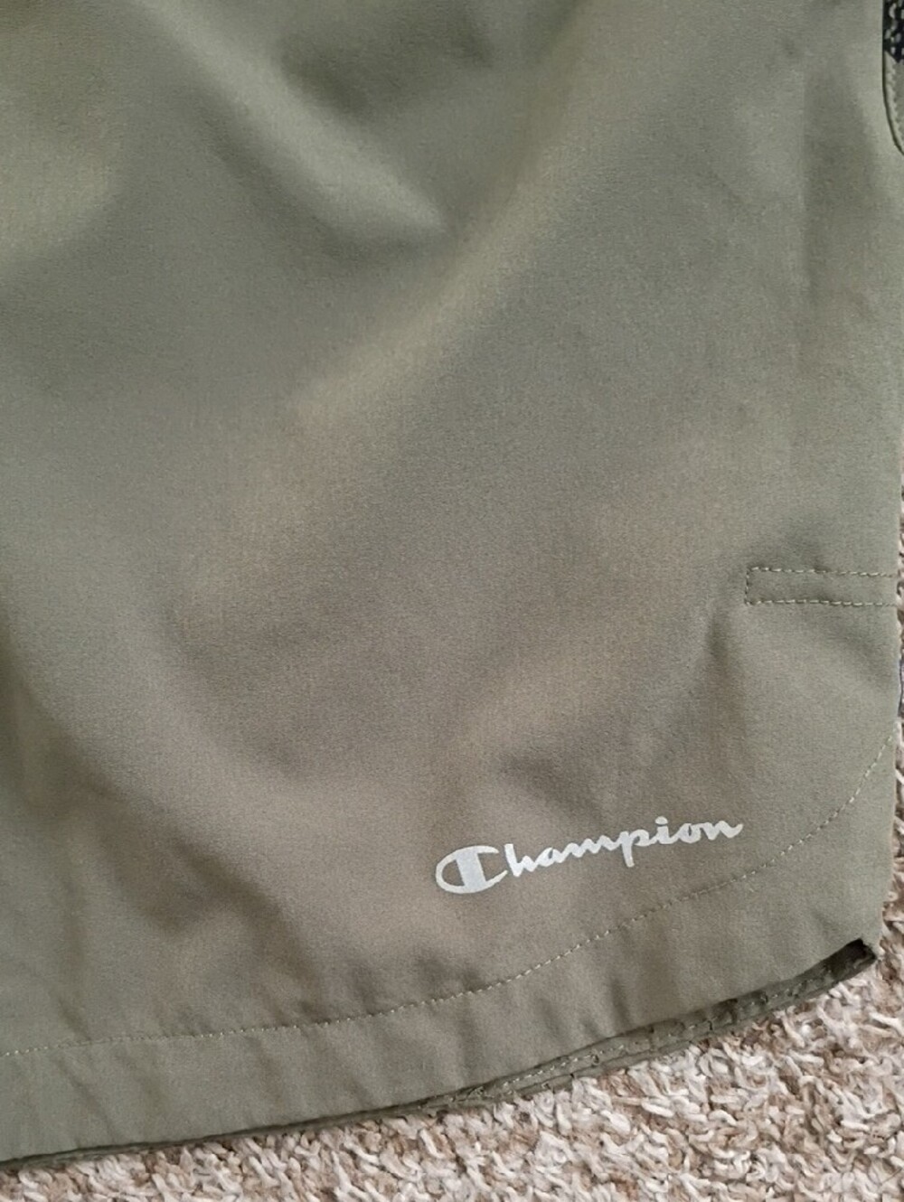 Champion Men's Olive Green Athletic Shorts - Picture 3 of 7
